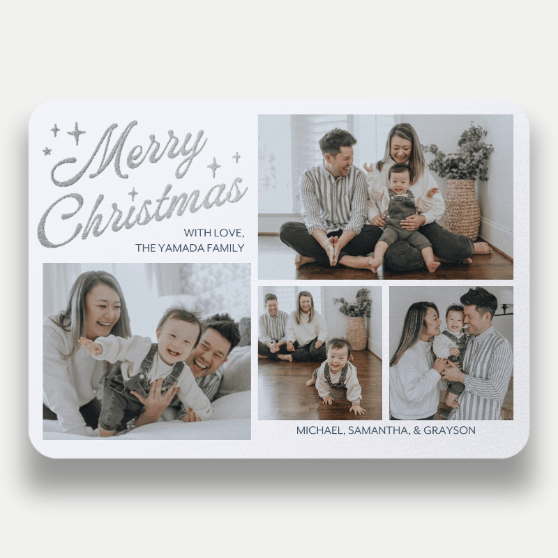 Glitter Stars Holiday Card