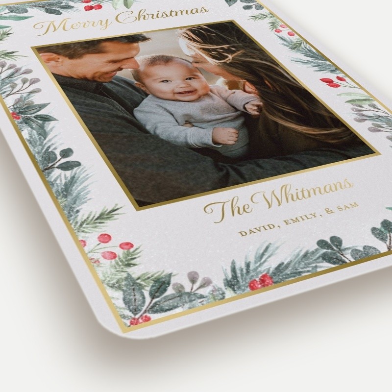 Berry Greenery Holiday Card