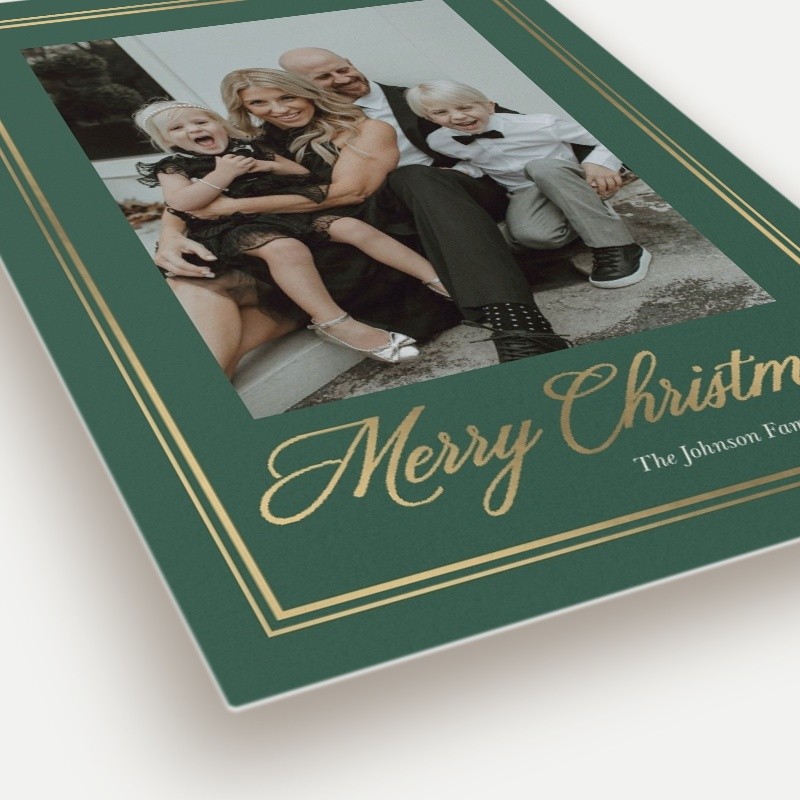 Script Border Holiday Card