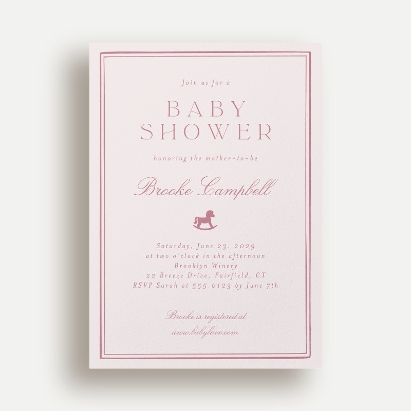 Little Rocking Horse Baby Shower Invitation