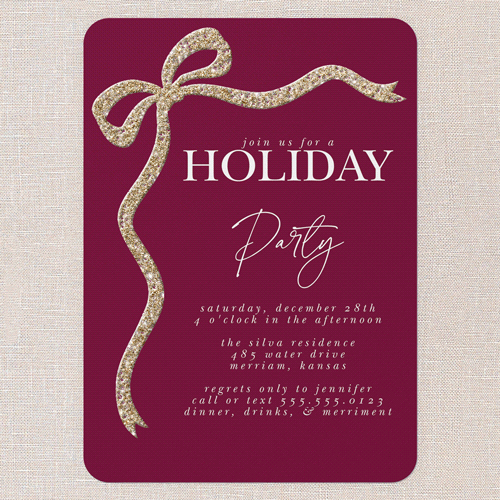 Elegant Holiday Invitation Cards