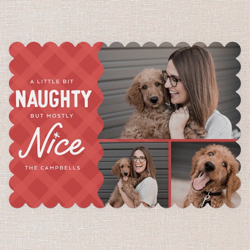 Mostly Nice 5x7 Red  Christmas Card