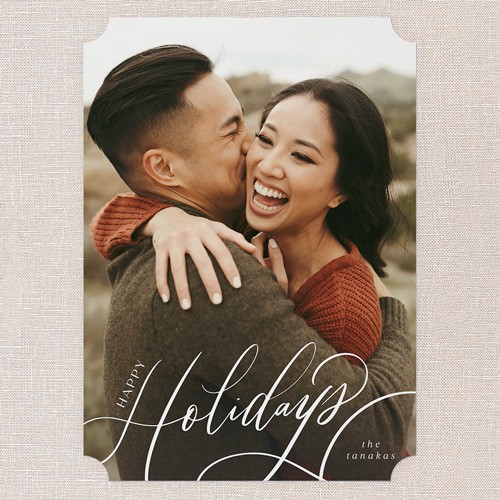 Feeling Fancy 5x7 White  Holiday Card