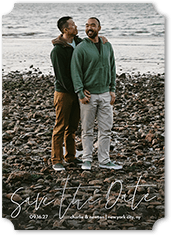 A Sentimental Date 5x7 Foil Stamped