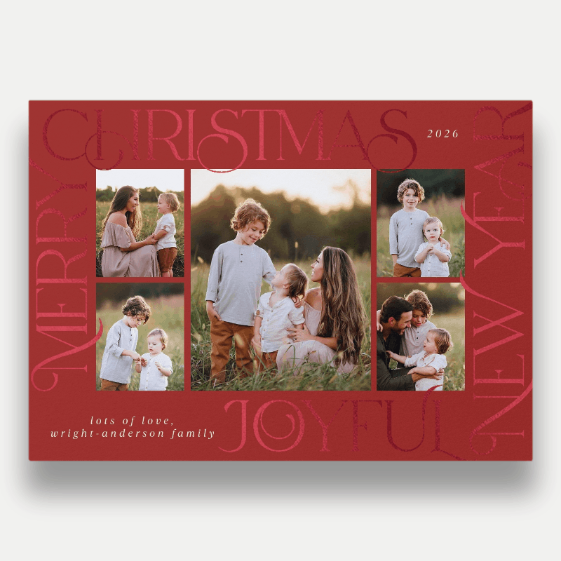 Word Frame Holiday Card