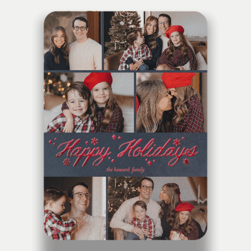 Snowflake Script Holiday Card