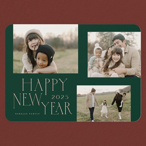 Regal Gallery 5x7 Black  New Year's Card