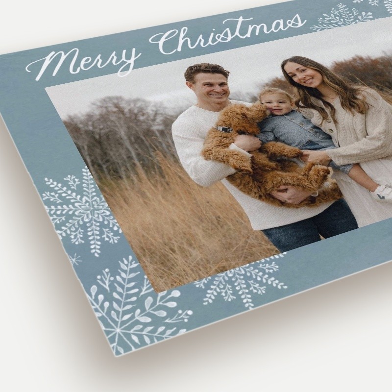 Scattered Snowflakes Holiday Card