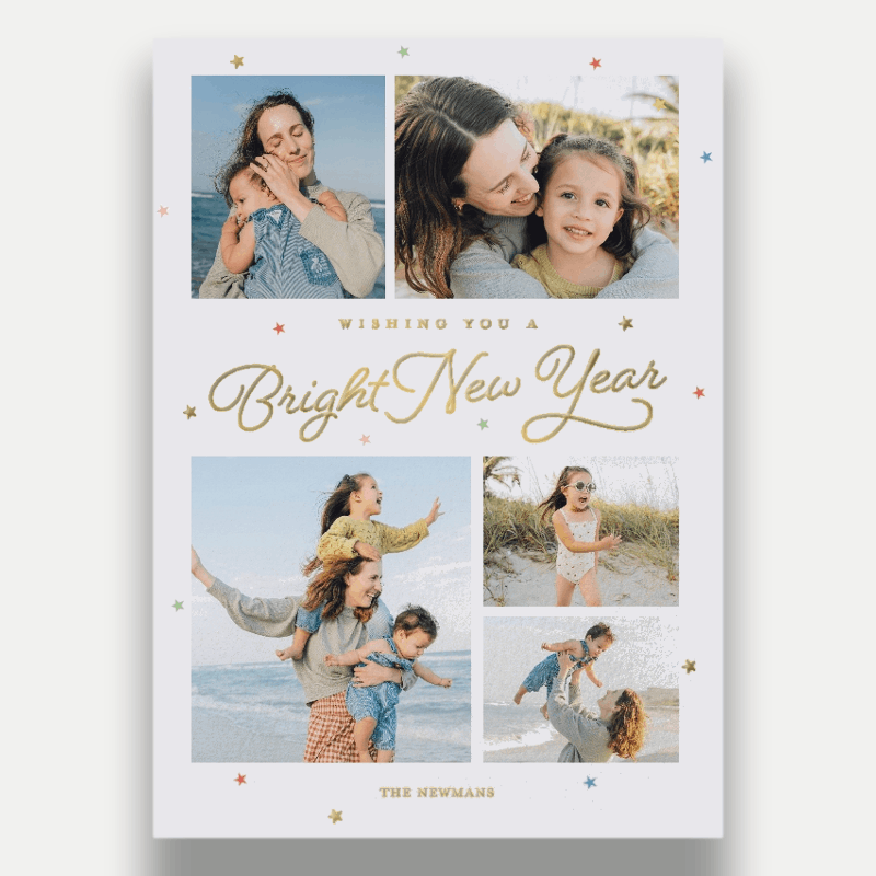 Dainty Stars New Year's Card