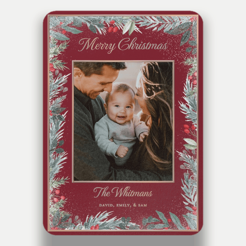 Berry Greenery Holiday Card