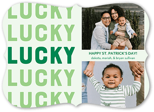 Repeat Sentiment 5x7 Green  St. Patrick's Day Card
