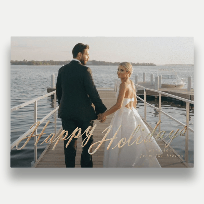 Oversized Script Holiday Card