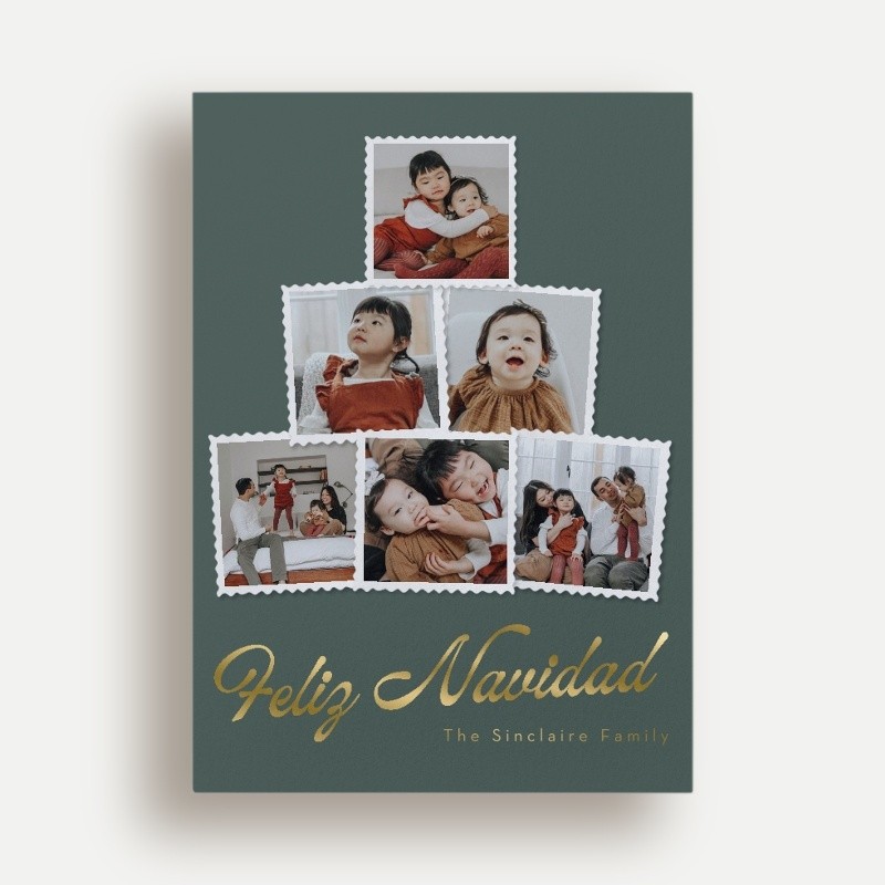 Photo Tree Stack Holiday Card