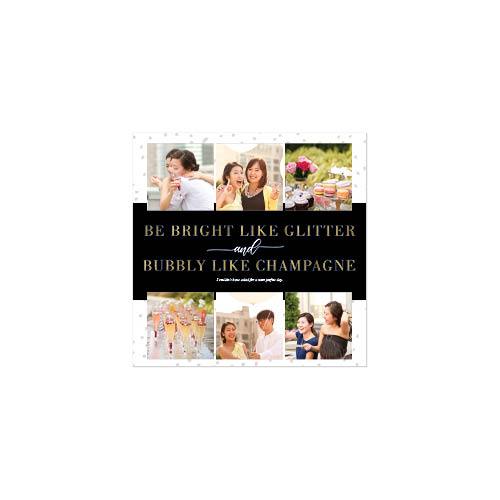 Black and White Confetti Shine 8x8 undefined  Premium Album