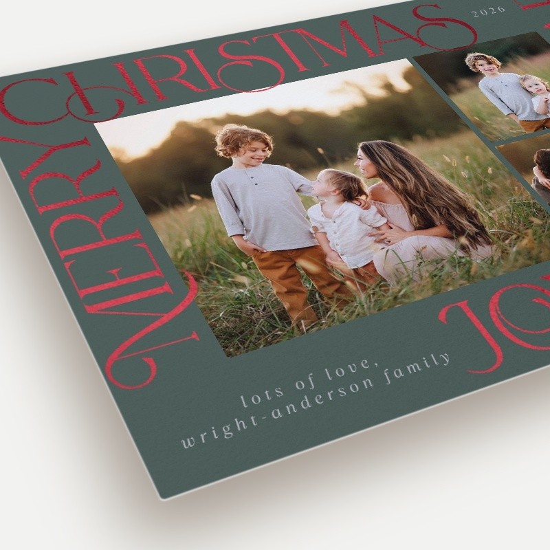 Word Frame Holiday Card