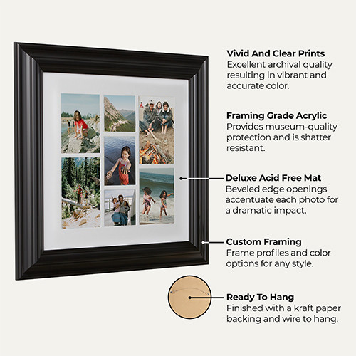 Upload Your Own Design 11x14 Multicolor  Framed Print