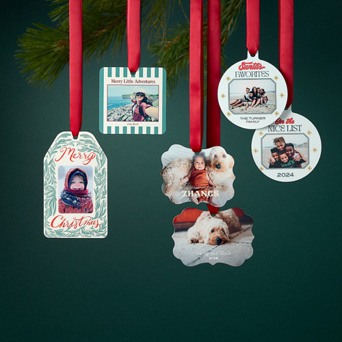 Modern Cutout Metal Ornament Modern Cutout 3x5 White Metal Ornament