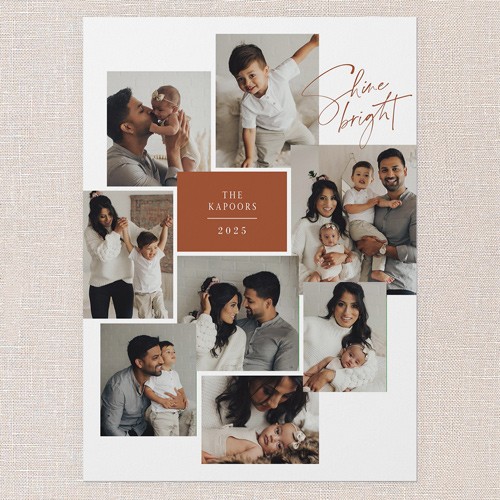 Photo Medley 5x7 Brown  Holiday Card