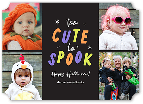 Cute Spook 5x7 Gray  Halloween Card