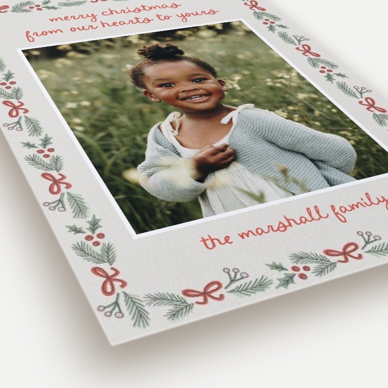 Bow Border Holiday Card