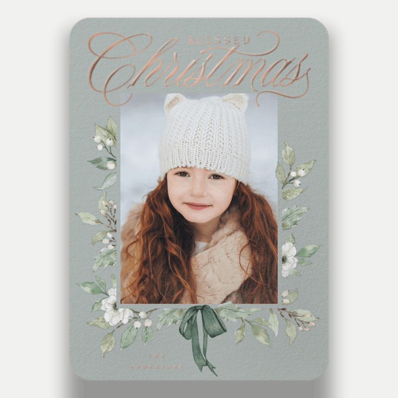 Botanical Bow Holiday Card