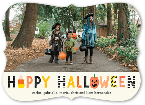 Happy Little Pumpkin 5x7 Beige  Halloween Card