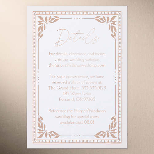 Pink Rose Gold Invitations