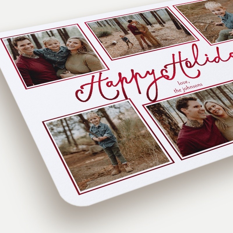 Framed Six Holiday Card
