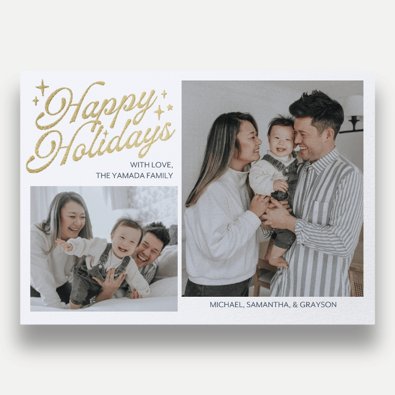 Glitter Stars Holiday Card