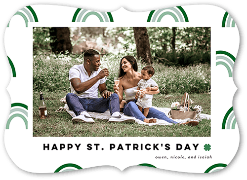 Simple Chromatic 5x7 White  St. Patrick's Day Card
