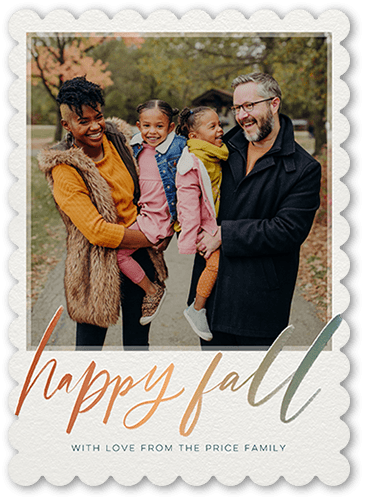 Ombre Fall 5x7 Brown  Thanksgiving Card