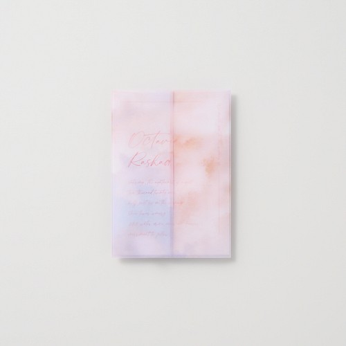 Monogram Script Vellum Monogram Script 5x7 Black Vellum