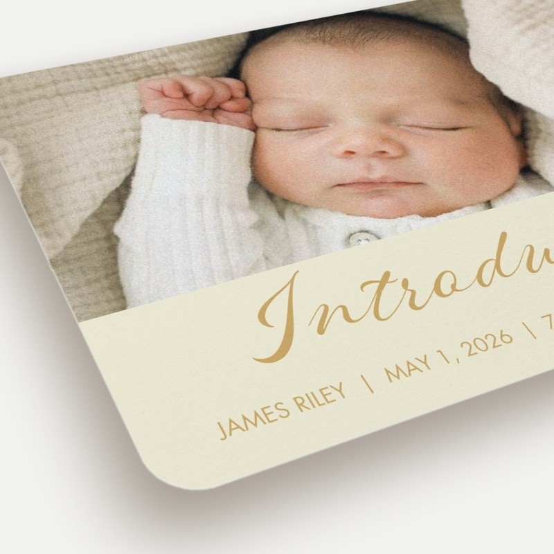 Softly Introducing Birth Announcement