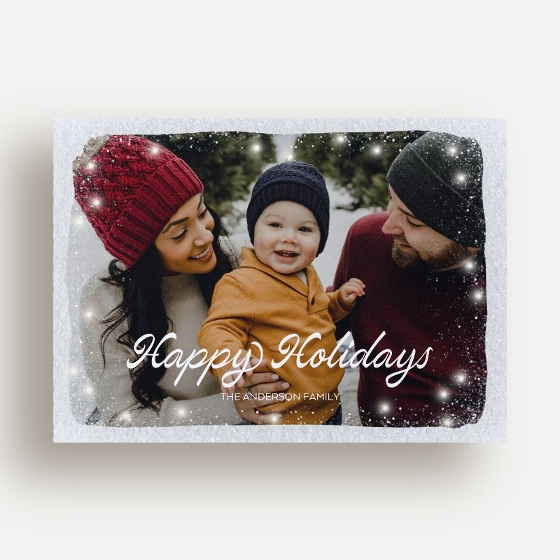 Flurry Border Holiday Card