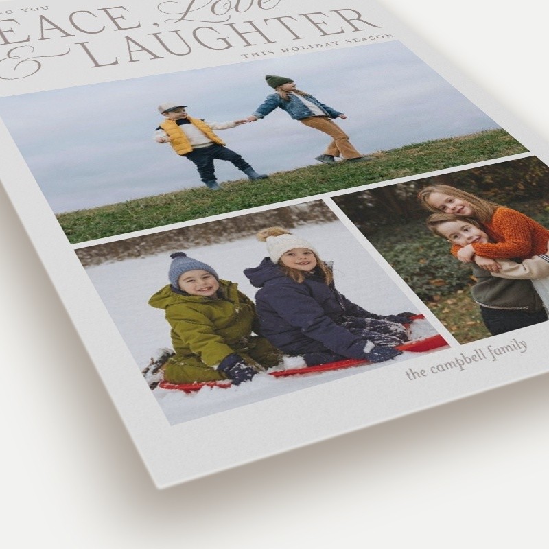 Peace Laughter Holiday Card