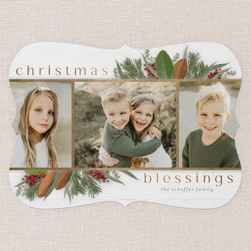 Fantastic Foliage 5x7 White  Holiday Card