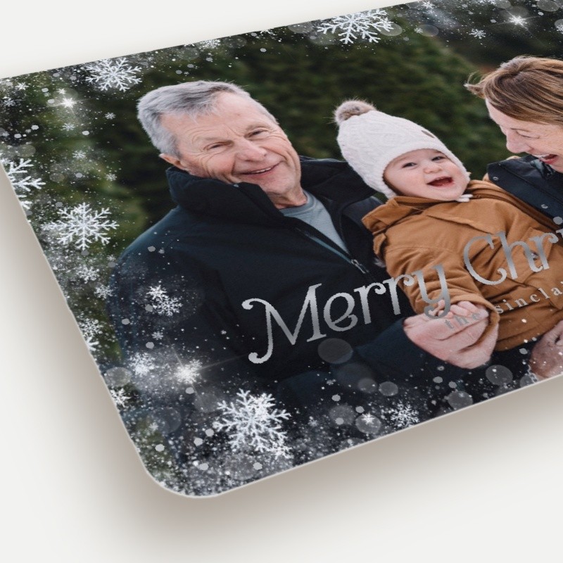 Falling Snowflakes Holiday Card
