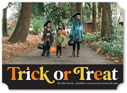 Candied Treat 5x7 Black  Halloween Card