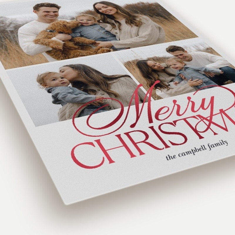 Elegant Trio Holiday Card