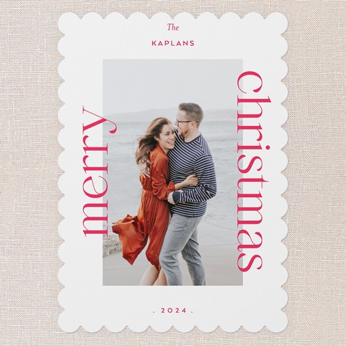 Simple Structure 5x7 White  Holiday Card