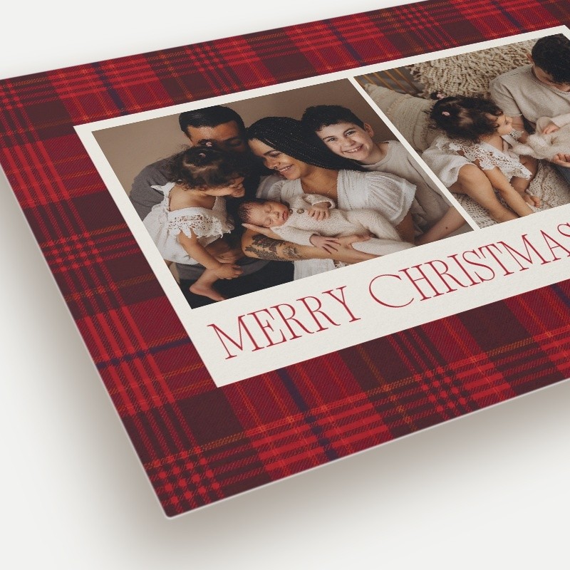 Tartan Backdrop Holiday Card