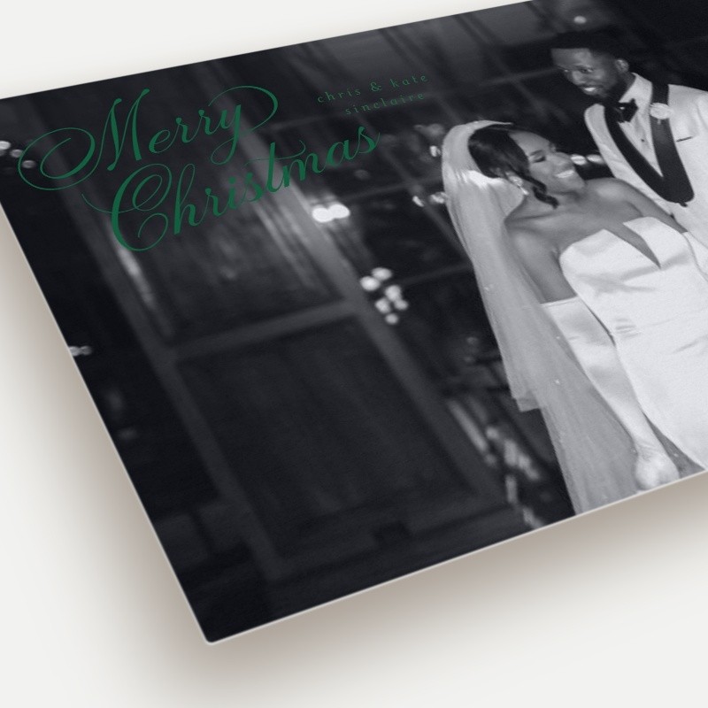 Sweeping Script Holiday Card
