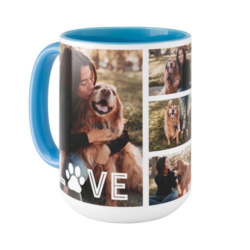 Love Pawprint 15oz White  Photo Mug