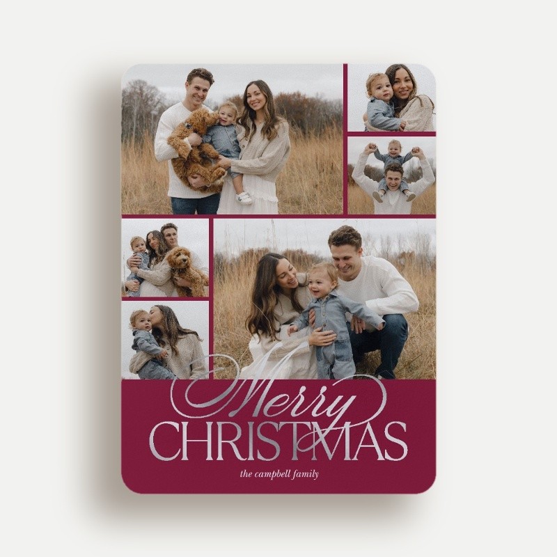 Elegant Trio Holiday Card