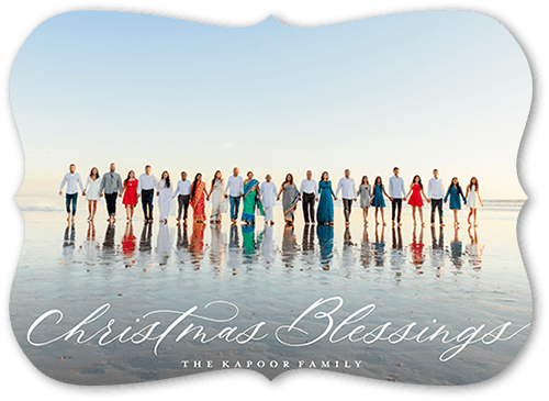 Elegant Letters 5x7 White  Holiday Card