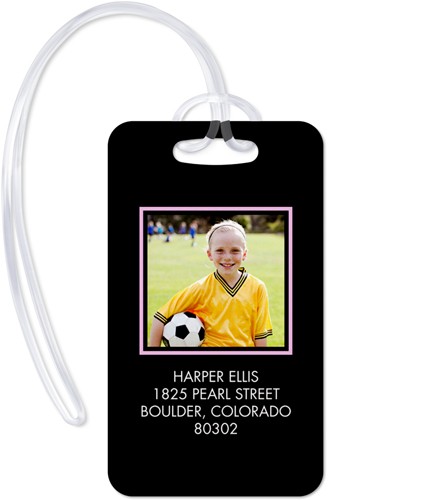 Active She Wins 2x4 Black  Luggage Tag