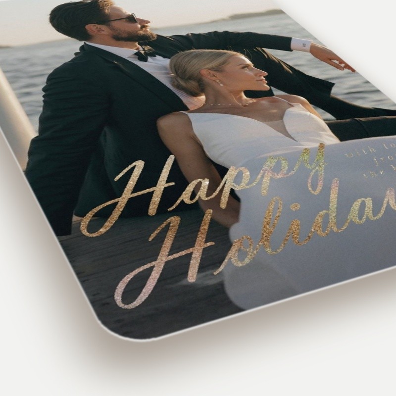 Oversized Script Holiday Card