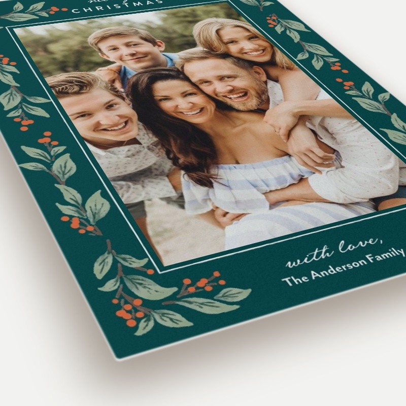 Botanical Border Holiday Card