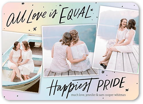 Happy Love 5x7 Green  Pride Card