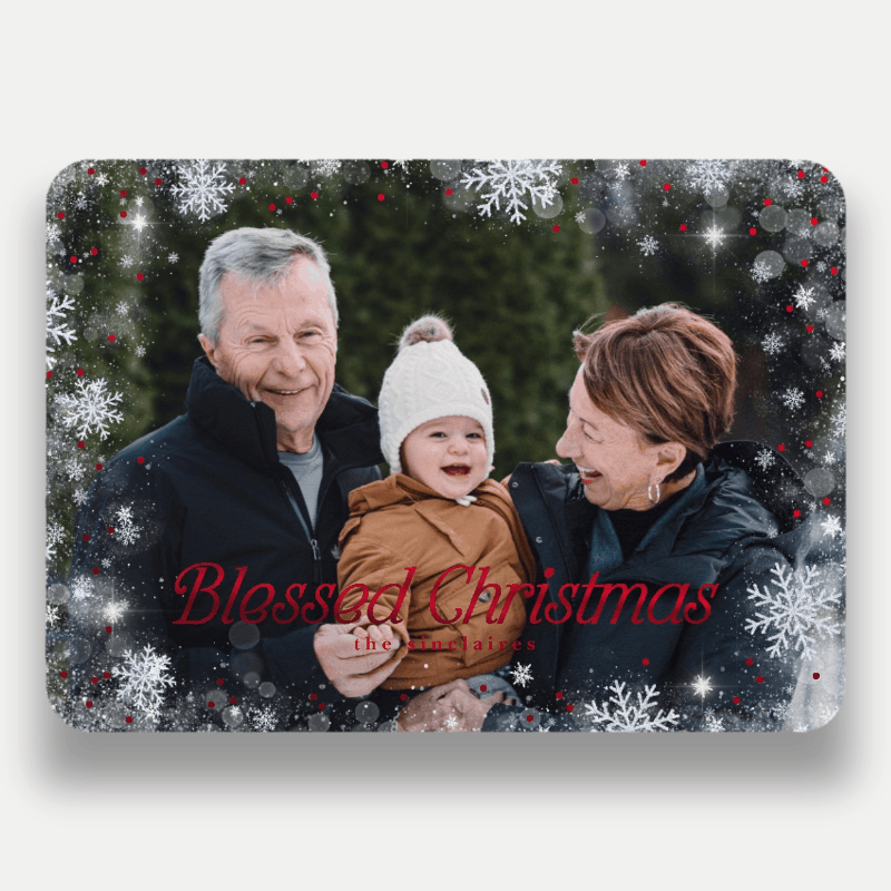Falling Snowflakes Holiday Card